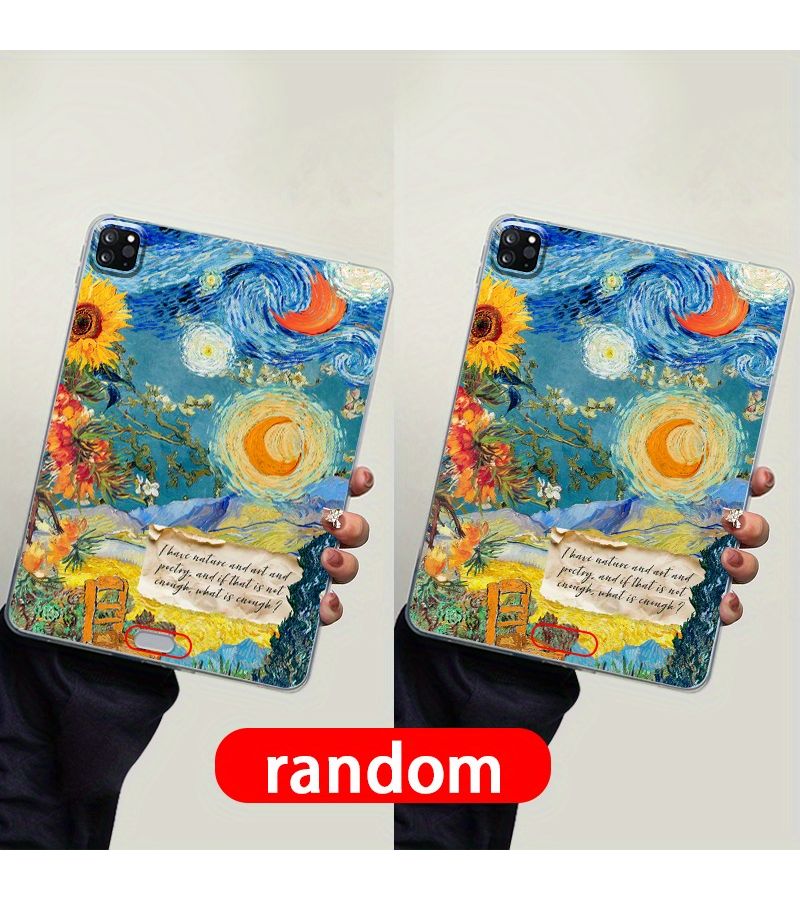 A Premium Van Gogh Starry Night Transparent TPU Shockproof Lightweight Protective Case For iPad Air 3 10.5 Inches 2019. - Image 5