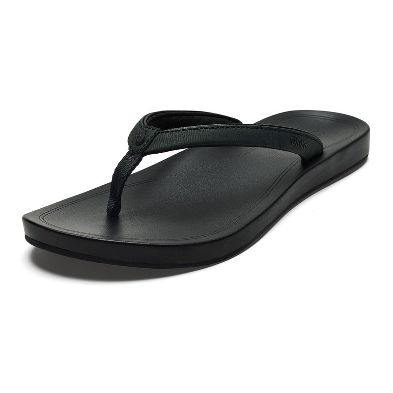 OLUKAI Uiki Women's Beach Sandal, Quick-Dry Flip-Flop Slides, Water Resistant, Wet Grip Soles & Compression Molded Footbed, Lava Rock/Lava Rock, 9 - Image 1