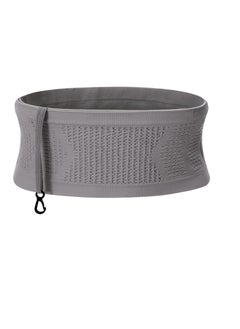 Y&D Running Belt, Pack for Phone, Moisture Wicking Storage Belt Bag Walking Travel Sports Hiking Workout Women Men 4 Large Security Pockets Grey M Size  - Image 1