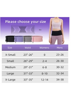 Y&D Running Belt, Pack for Phone, Moisture Wicking Storage Belt Bag Walking Travel Sports Hiking Workout Women Men 4 Large Security Pockets Grey M Size  - Image 4