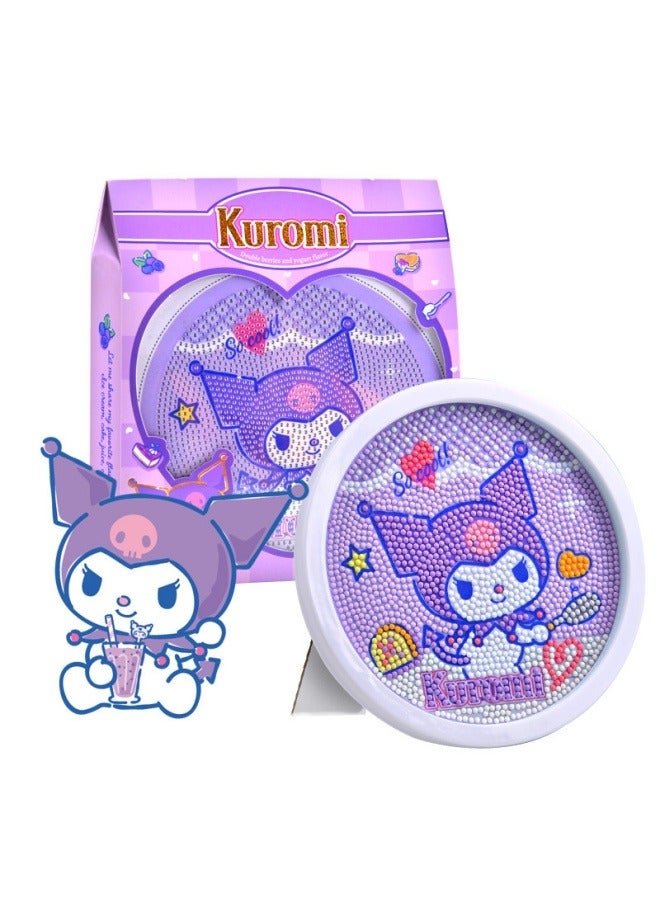 general Sanrio Kuromi diamond painting with Frame Handmade DIY toy set table board game cultural and creative tide play  - Image 1