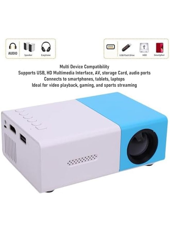 Mini Projector 1080P HD Portable Outdoor Movie Projector For Home Theater Phones Laptops - Image 4