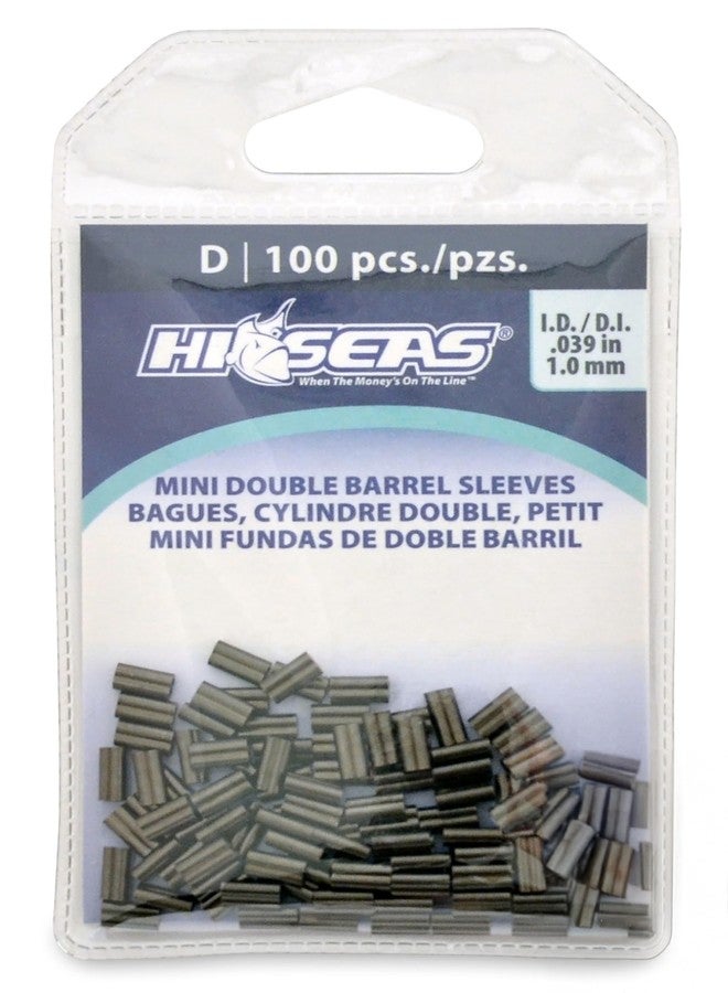 Hi-Seas أكمام تجعيد نحاسية صغيرة مزدوجة الأسطوانة من هاي-سيز، قطر داخلي 1.0 مليمتر، 100 قطعة، أسود - Image 1