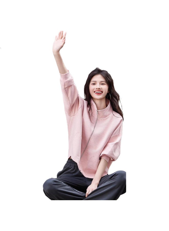 dme "New Urban Sporty Style" Spring And Autumn Thin Korean Casual Thousand Bird Check Long Sleeve Loose Jacket Women'S Top - Image 1