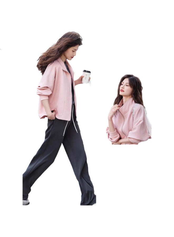 dme "New Urban Sporty Style" Spring And Autumn Thin Korean Casual Thousand Bird Check Long Sleeve Loose Jacket Women'S Top - Image 2