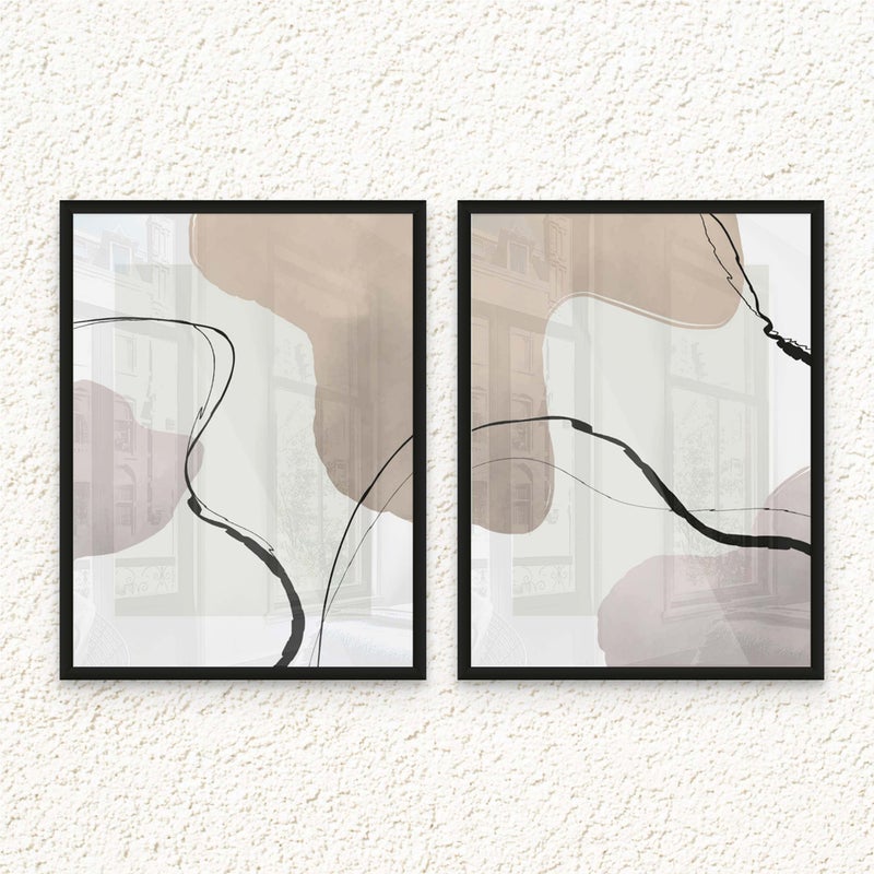 آرت دیکور  ديكور فني، طباعة بورتريه فنية جميلة مؤطرة، فن تجريدي حديث، مطبوعات معاصرة بسيطة لغرفة المعيشة، غرفة النوم، المكتب - Image 1