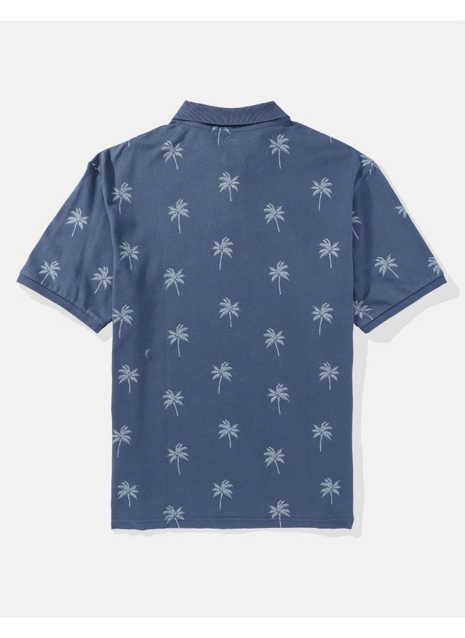 American Eagle - AE Flex Pique Printed Polo Shirt - Image 1