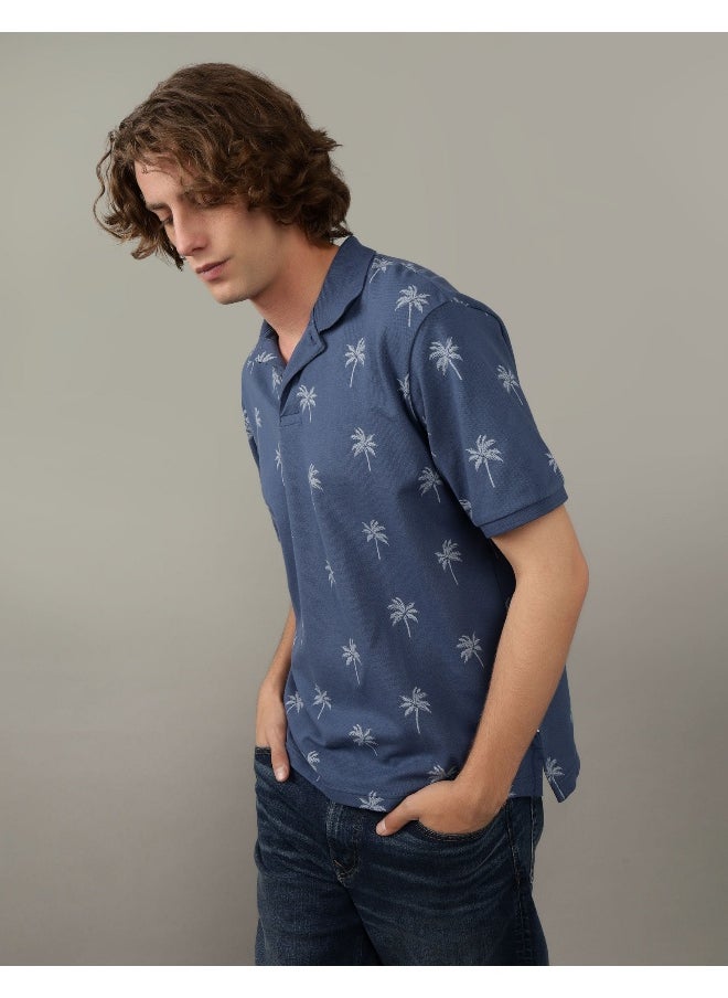 American Eagle - AE Flex Pique Printed Polo Shirt - Image 1