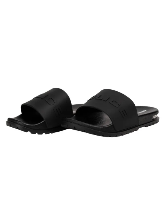 Police Police Men's Core Logo Slide Slippers, Minimalist Design & Relaxed Warm Weather Style – Black