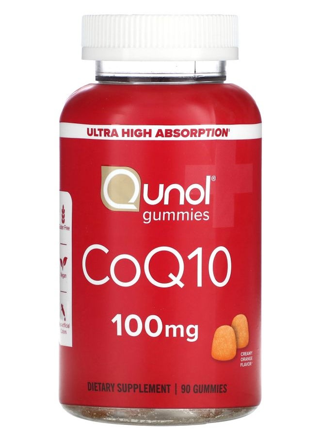 Qunol - CoQ10 Gummies Creamy Orange 100 mg 90 Gummies (50 mg per Gummy) - Image 1