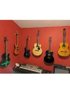 Mike Music Guitar Wall Mount Hanger,2-Pack Rotatable Hardwood Guitar Hangers with Screws-Adjustable Stopper Guitar Mount Hook Holder Stand for Ukulele Bass Electric Acoustic Guitar Banjo Mandolin  - Image 5