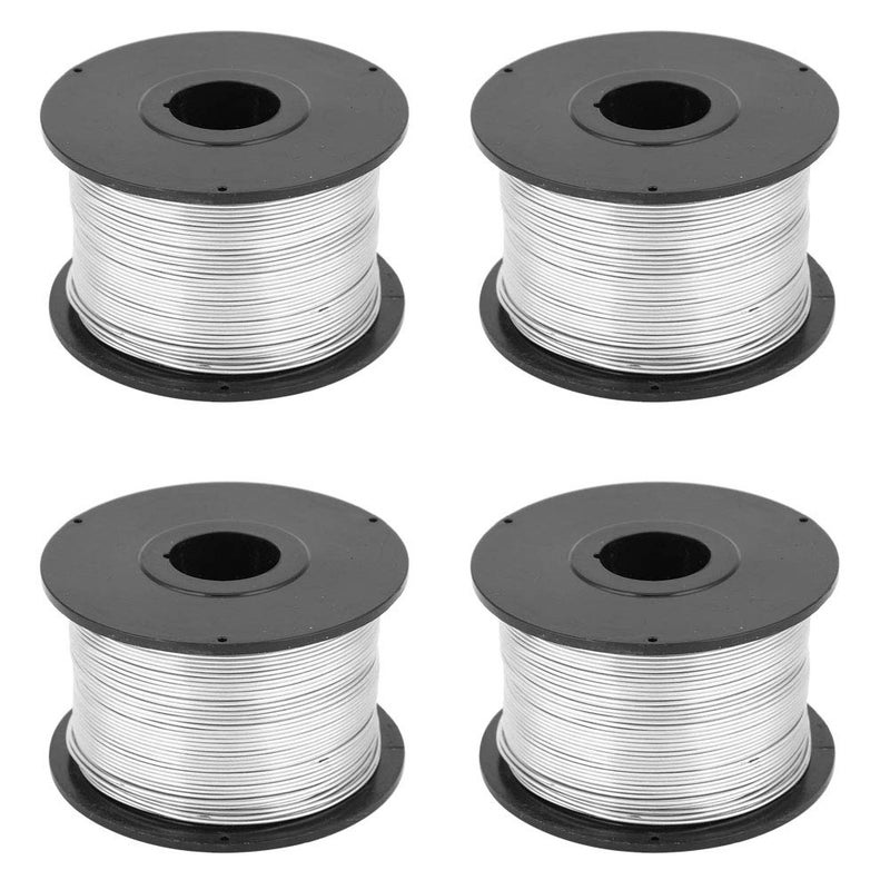 woobles 4pcs Steel Rebar Tie Wire, 110m 0.8mm Steel Rebar Tie Coil for Automatic Rebar Tying Machine - Image 1