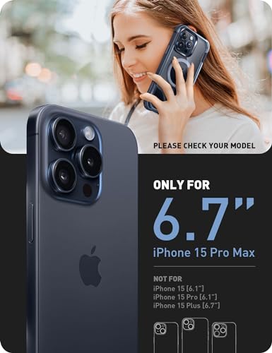 I-blason iBlason Ares Mag iPhone 15 Pro Max Case with Screen Protector Compatible with MagSafe Clear Slim Shockproof Heavy Duty Protective Case Cover for iPhone 15 Pro Max - Image 3