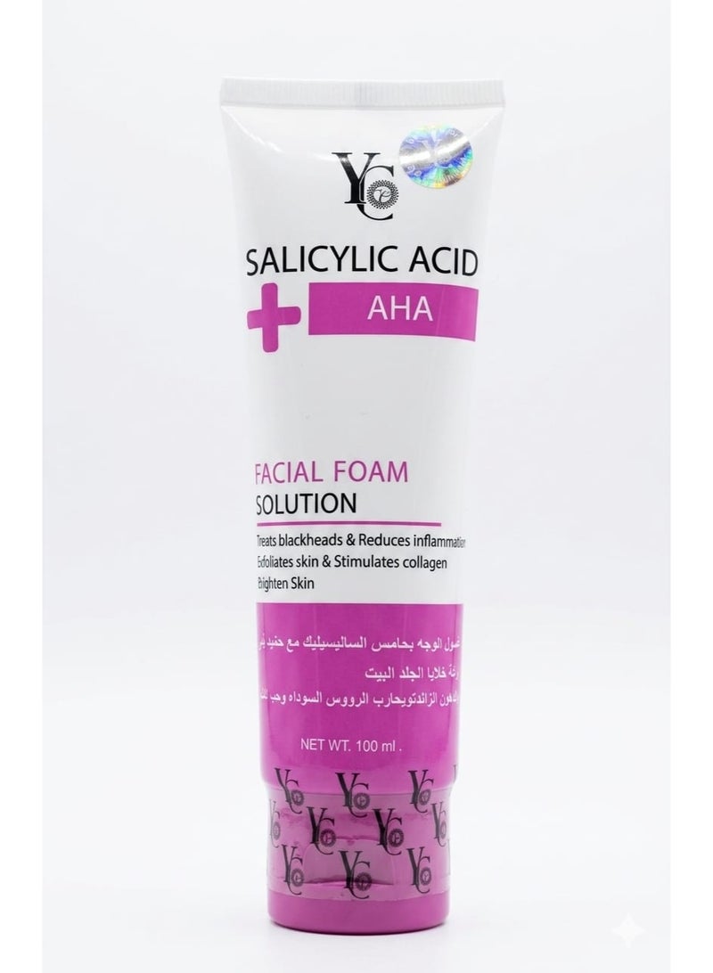 YC Facial Foam Solution (Salicylic Acid + AHA)