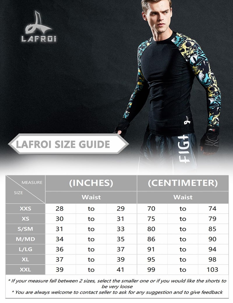 LAFROI Mens MMA Cross Training Boxing Shorts Trunks Fight Wear with Drawstring and Pocket-QJK01(Royal,MD) - Image 2