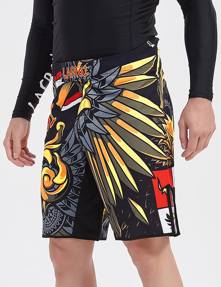 LAFROI Mens MMA Cross Training Boxing Shorts Trunks Fight Wear with Drawstring and Pocket-QJK01(Royal,MD) - Image 3