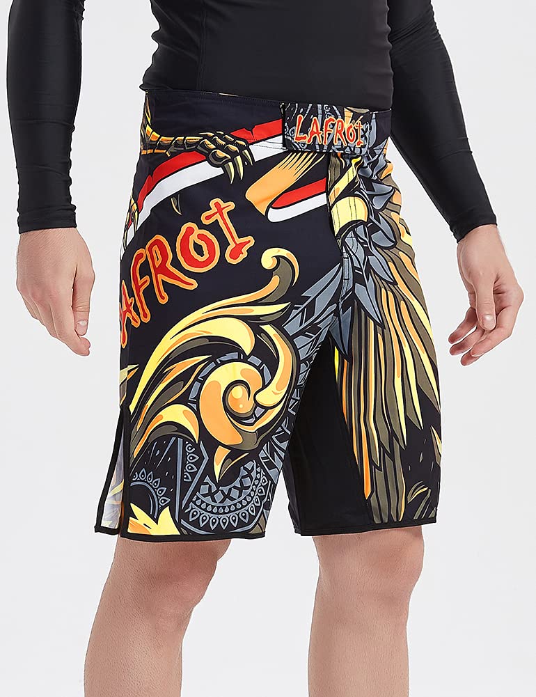 LAFROI Mens MMA Cross Training Boxing Shorts Trunks Fight Wear with Drawstring and Pocket-QJK01(Royal,MD) - Image 4