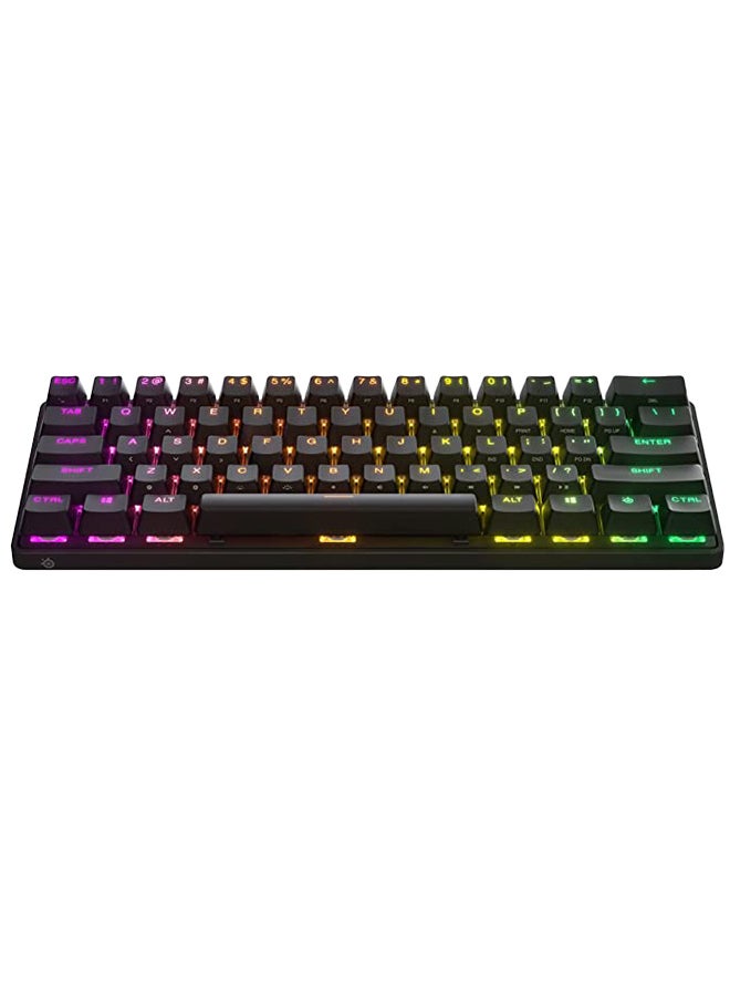 SteelSeries Apex Pro Mini Wireless Mechanical Gaming Keyboard – World’s Fastest Keyboard – Adjustable Actuation – Compact 60% Form Factor – RGB – PBT Keycaps – Bluetooth 5.0 – 2.4GHz – USB-C - Image 2