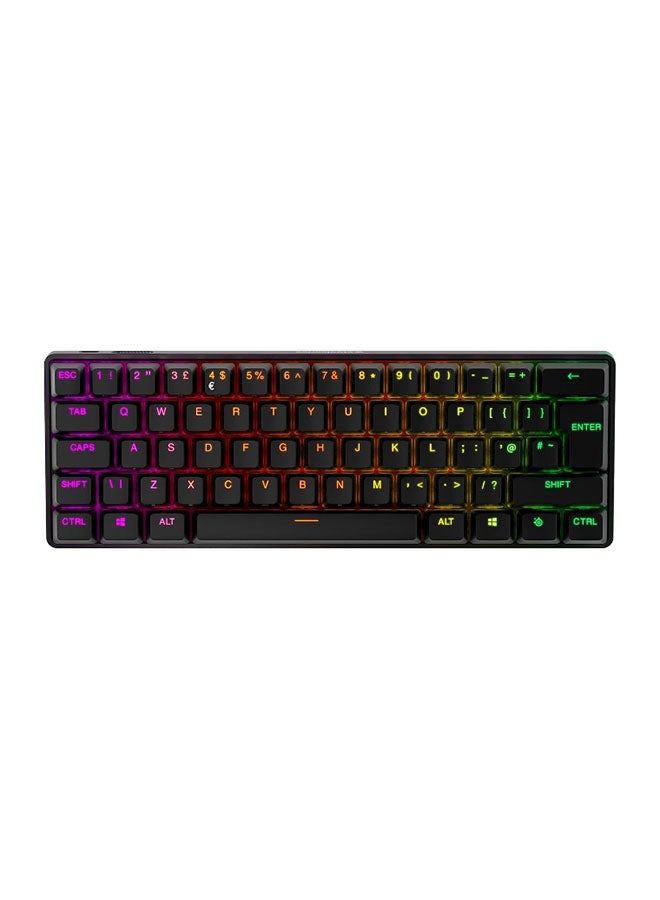 SteelSeries Apex Pro Mini Wireless Mechanical Gaming Keyboard – World’s Fastest Keyboard – Adjustable Actuation – Compact 60% Form Factor – RGB – PBT Keycaps – Bluetooth 5.0 – 2.4GHz – USB-C - Image 1