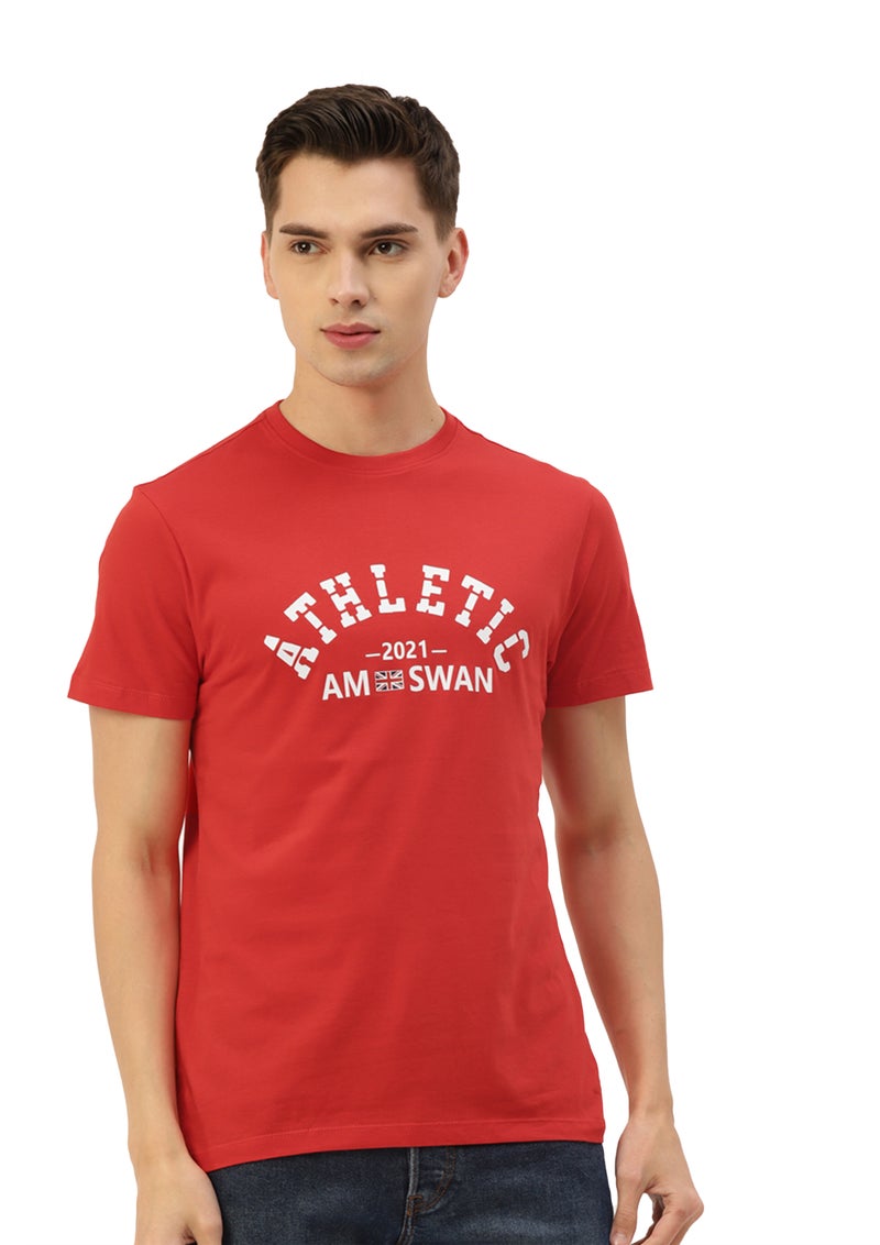 amswan PREMIUM COTTON PRINTED HALF SLEEVE CREW NECK T-SHIRTS - Image 1