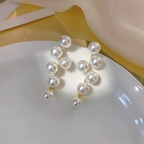 FUTIMELY Pearl Earrings for Women Cute Gold Pearl Drop Dangle Earrings Long Tassel Dangling Bridal Wedding Jewelry Gifts(Pearl Earring-Short) - Image 5