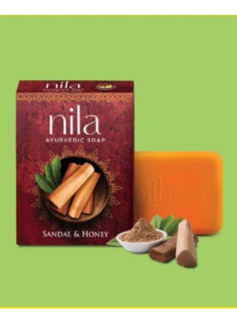 Nila Sandal & Honey Herbal soap 75gm (Pack of 6) - Image 3