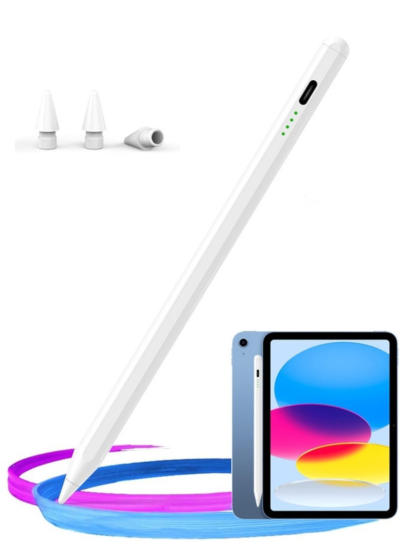 زاڤي قلم شاشة لجهاز iPad مع وظيفة رفض راحة اليد، قلم نشط متوافق (2018-2025) Apple iPad Pro 11/12.9 بوصة، iPad 10/9/8/7/6th، iPad Air 5/4/3 الجيل، iPad Mini 6/ الجيل الخامس - Image 1