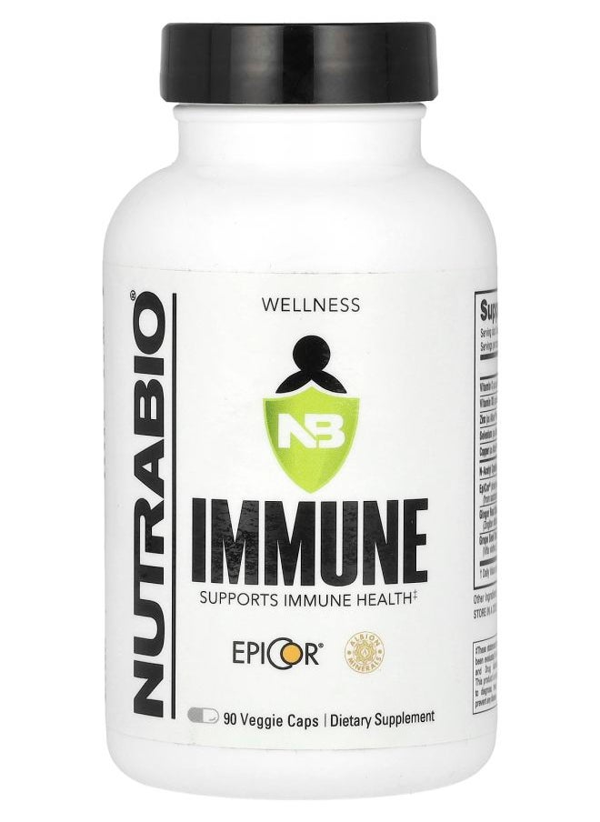NutraBio Immune 90 Veggie Caps 