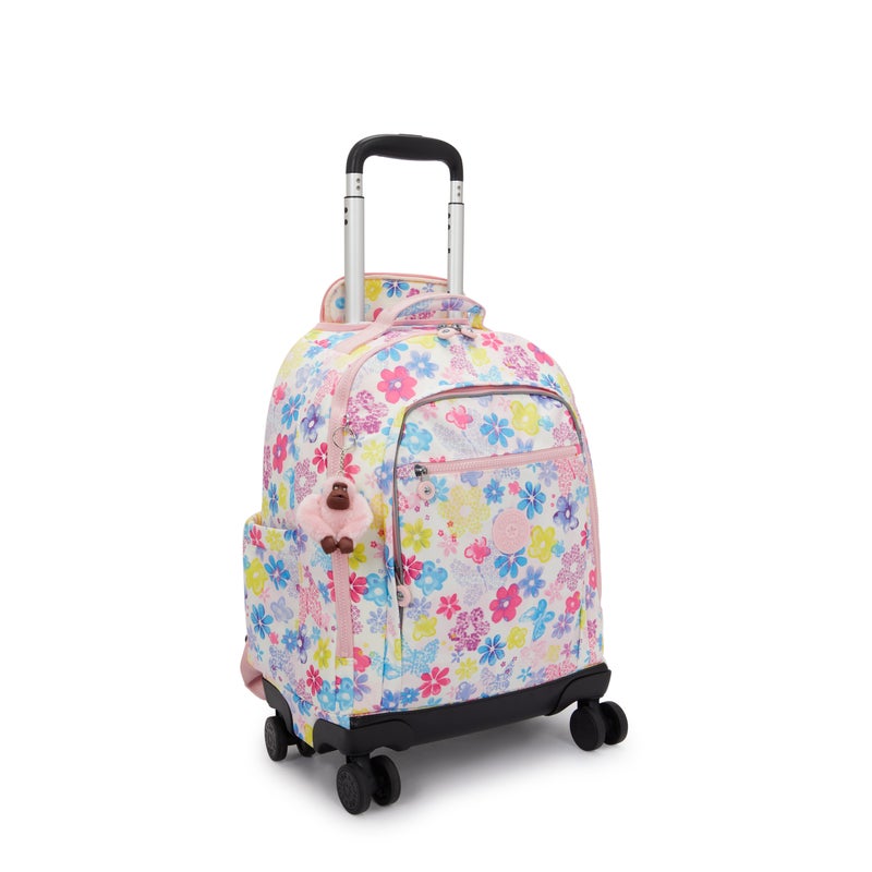 Kipling  New Zea Flower Stamp Large Wheeled Backpack with Laptop Compartment I4674-8EM - Image 5