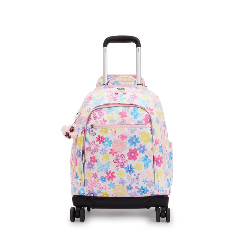 Kipling  New Zea Flower Stamp Large Wheeled Backpack with Laptop Compartment I4674-8EM - Image 1