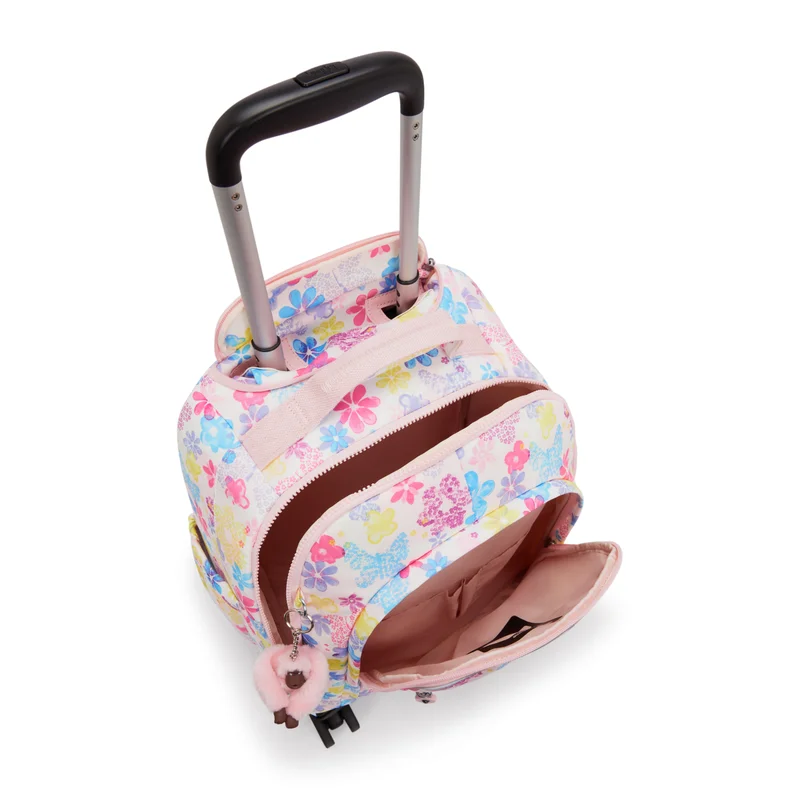 Kipling  Kipling  New Zea Flower Stamp Large Wheeled Backpack with Laptop Compartment I4674-8EM  | Best Price UAE
