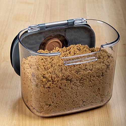 ProKeeper+ by Progressive International Clear Plastic Airtight Food Baker's Kitchen Storage Organization Container Canister Set with Magnetic Accessories (Brown Sugar 1.4-Quart) - Image 4