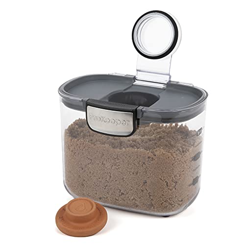 ProKeeper+ by Progressive International Clear Plastic Airtight Food Baker's Kitchen Storage Organization Container Canister Set with Magnetic Accessories (Brown Sugar 1.4-Quart) - Image 2