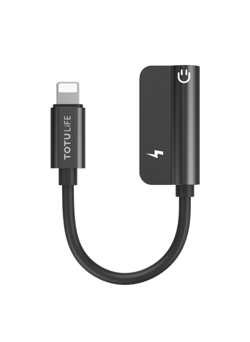 Totulife 2-in-1 OTG Adapter – Lightning to Lightning + AUX Connector, Supports Music, Calling & Charging, Aluminum Alloy Build – Compatible with iPhone & iOS Devices - Image 3
