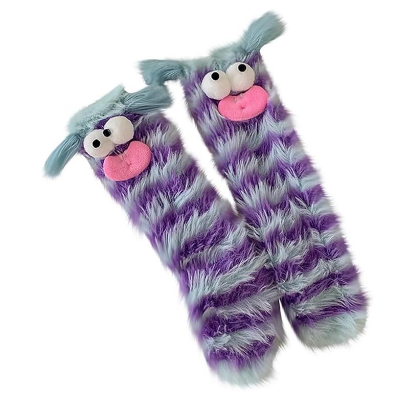 TFTSR Crazy Funny Fluffy Socks for Kids Women & Men - Silly Cute Cozy Soft Animal Sock - Image 1