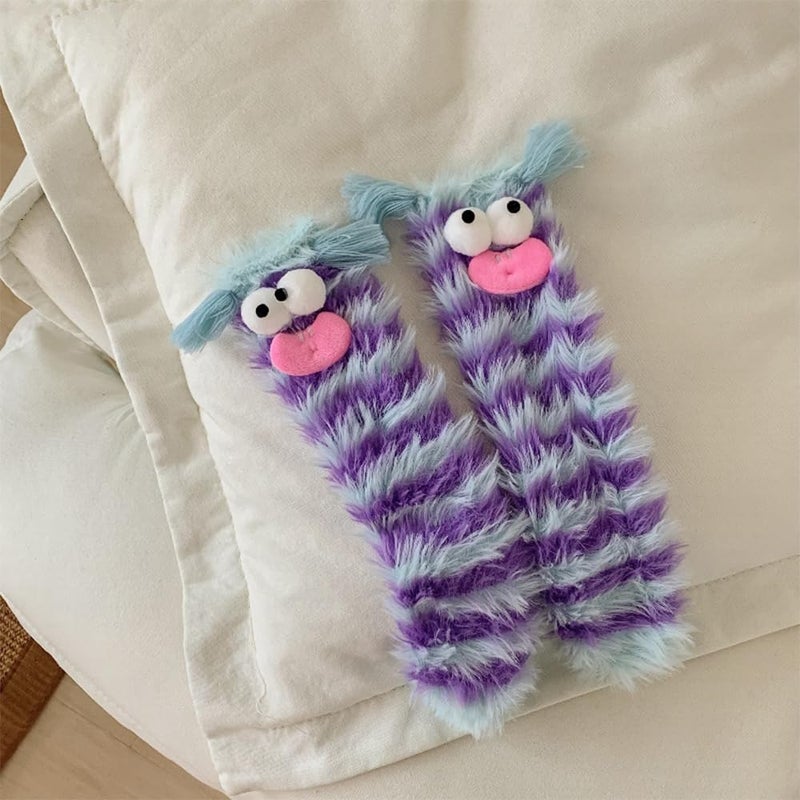 TFTSR Crazy Funny Fluffy Socks for Kids Women & Men - Silly Cute Cozy Soft Animal Sock - Image 2