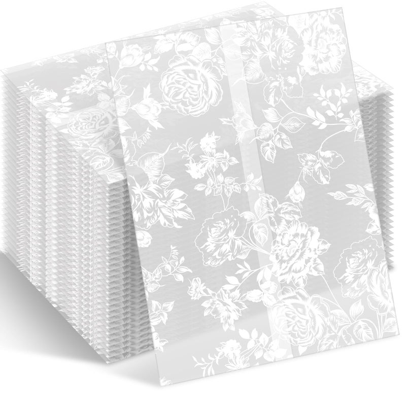 Fullhawl Vellum Jackets Bulk for 5x7 Invitations PreFolded Wedding Vellum Sleeves Wedding Invitation Accessories Kit Envelope Inserts Liners for Bridal Baby Shower Birthday100 PcsRose - Image 2