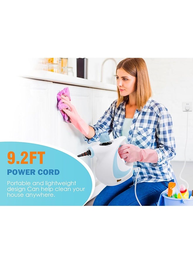 Arabest Handheld Steam Cleaner, Pressurized Multi-Purpose Steam Cleaner Fast Heating Time with Safety Lock and 9 Accessory, Chemical Free All Natural Steam Cleaner for Home, Upholstery, Car, Floor and Tile  - Image 4