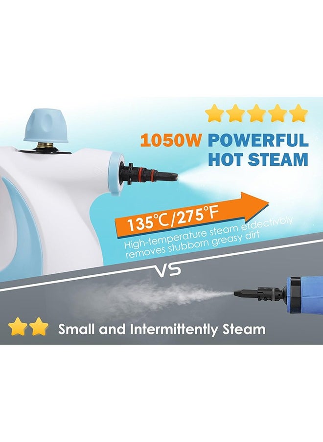 Arabest Handheld Steam Cleaner, Pressurized Multi-Purpose Steam Cleaner Fast Heating Time with Safety Lock and 9 Accessory, Chemical Free All Natural Steam Cleaner for Home, Upholstery, Car, Floor and Tile  - Image 3