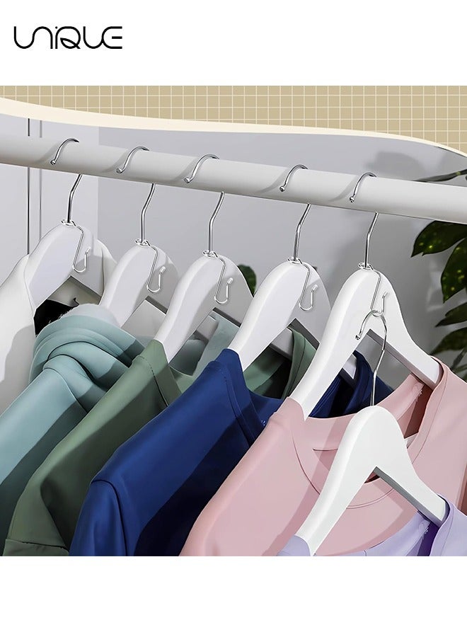 يونيك 15 قطعة الملابس شماعات موصل السنانير، المعادن شماعات موسع السنانير شماعات السنانير للشماعات المخملية البلاستيك خزانة خشبية توفير المساحة - فضي - Image 5