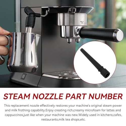 CHAR YONG Steam Nozzle 5313259991 Coffee Machine Lower Tube - Fits for De'Longhi Espresso Coffee Maker Milk Foam Spout 1 Hole Silicone Milk Foam Spout Replacement Suitable for Cafe Milk Tea Shop Families to Use - Image 4