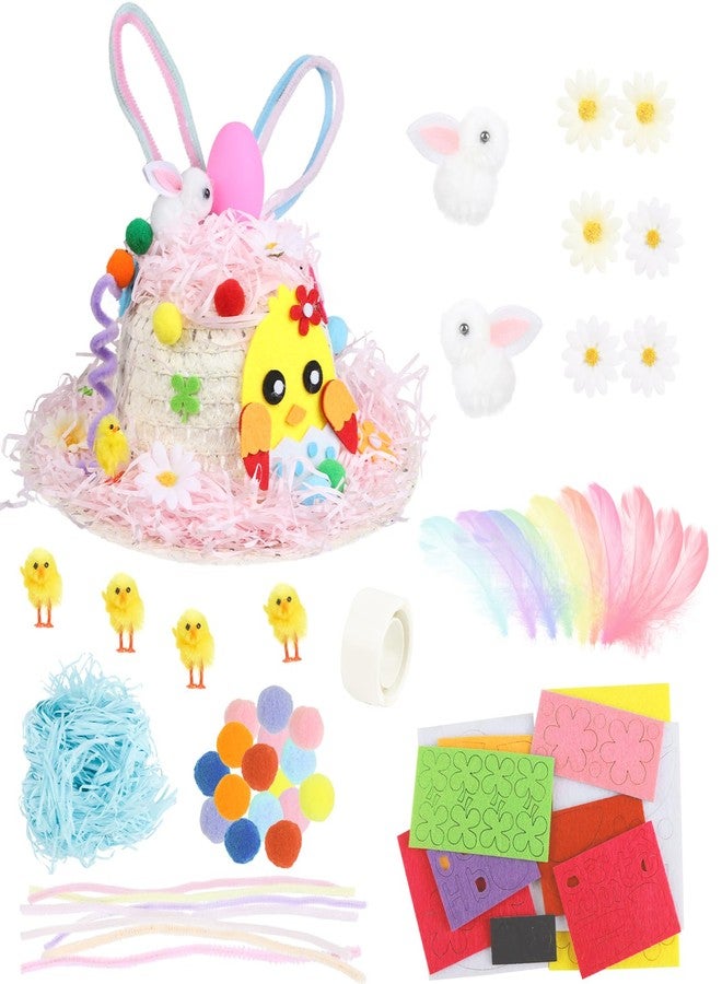DERAYEE Easter Bonnet Kit Kids, Make Your Own Easter Bonnet Hat Craft for Kids Boys Girls DIY Easter Bonnet Decorations Spring Fun Activities - Image 1