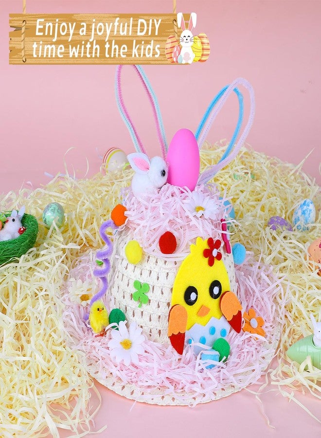 DERAYEE Easter Bonnet Kit Kids, Make Your Own Easter Bonnet Hat Craft for Kids Boys Girls DIY Easter Bonnet Decorations Spring Fun Activities - Image 4