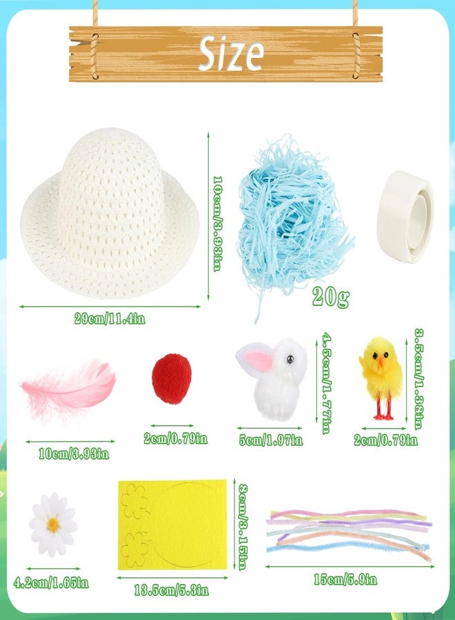DERAYEE Easter Bonnet Kit Kids, Make Your Own Easter Bonnet Hat Craft for Kids Boys Girls DIY Easter Bonnet Decorations Spring Fun Activities - Image 3