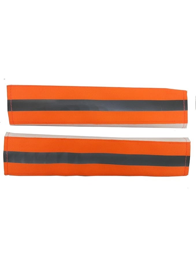2 piece car seat belt orange phosphor cover case fits all cars - Image 2