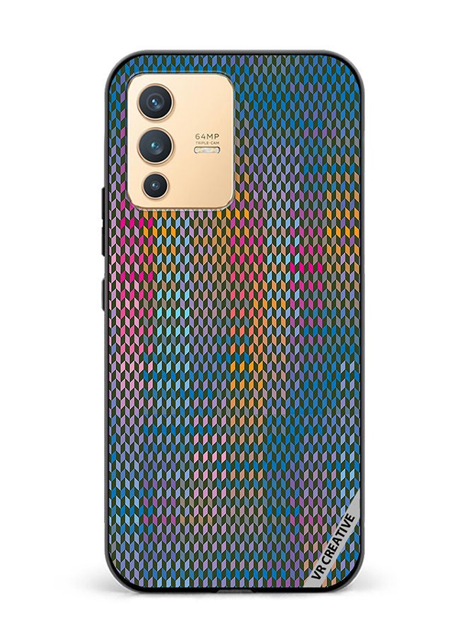 VR CREATIVE Protective Case Cover For Vivo V23 5G Abstract Design Multicolour - Image 1