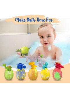 Santrela Bath Bombs For Kids With Surprise Toys Inside, Dino Egg Kids Bath Bombs Gift Set With Dinosaur Toy, Bubble Bath Fizzy Spa Bath Kit For Birthday Easter Christmas Boys And Girls 3 4 5 6 7 8 9 Years Old  - Image 2