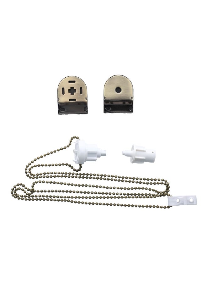 Micasa Single Roller AB Metal Bracket Set Silver and White