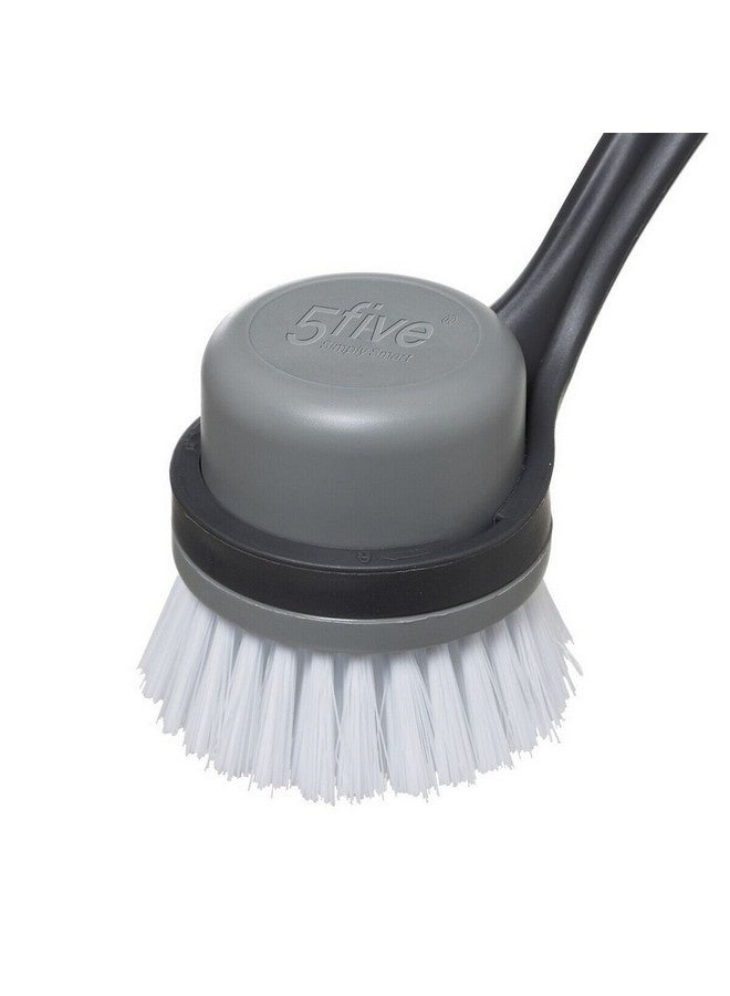 Five Simply Smart Removable Washing-Up Dish Brush with Handle Grey 9.5 x 8 x 26 cm 164749 - Image 3