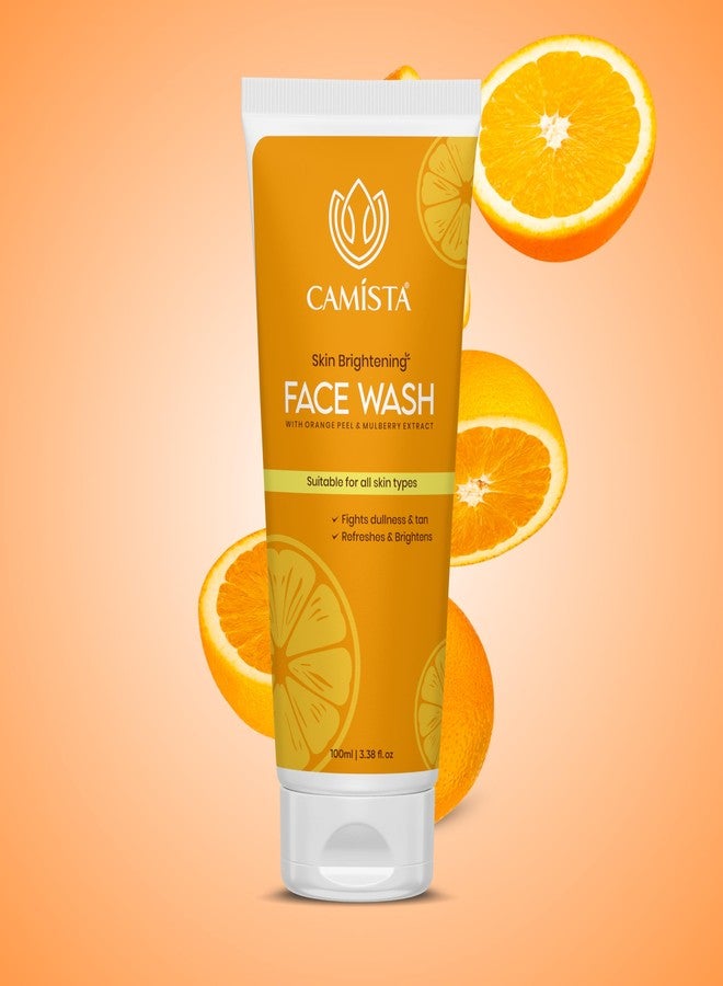 CAMISTA Skin Brightening Face Wash with Orange Peel, Mulberry Extract, Honey, Lemon Oil & Vitamin C for Glowing Skin | Dark Spots, Blemishes & Pigmentation | All Skin Types- 100ml (Pack of 1) - Image 1